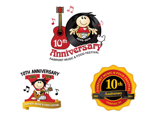 Fairport Music Festival 10th Anniversary logos