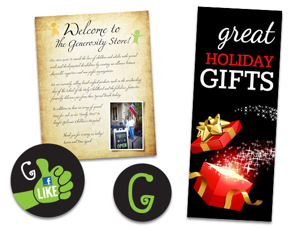 Generosity Store logos and designs